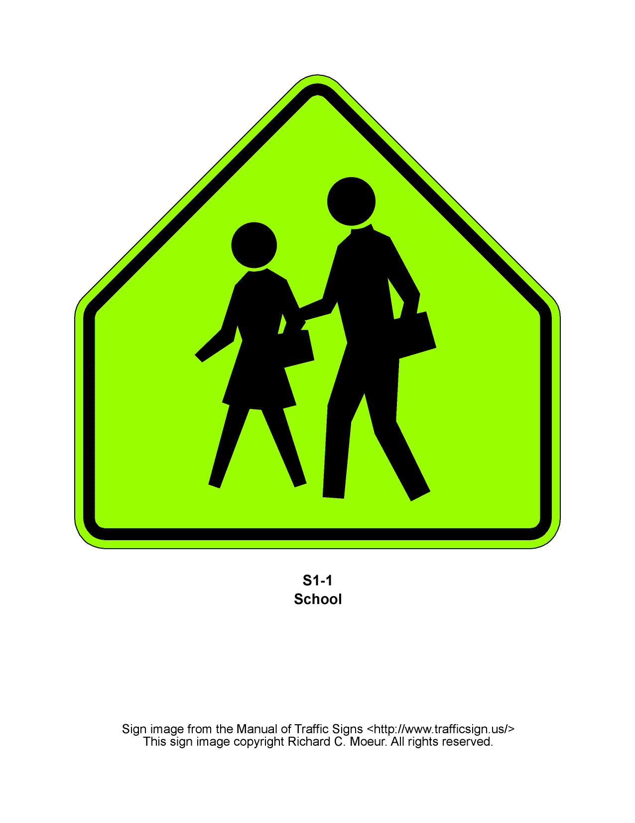 Manual of Traffic Signs School Signs