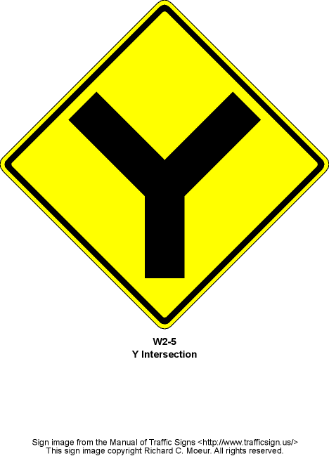 y road sign